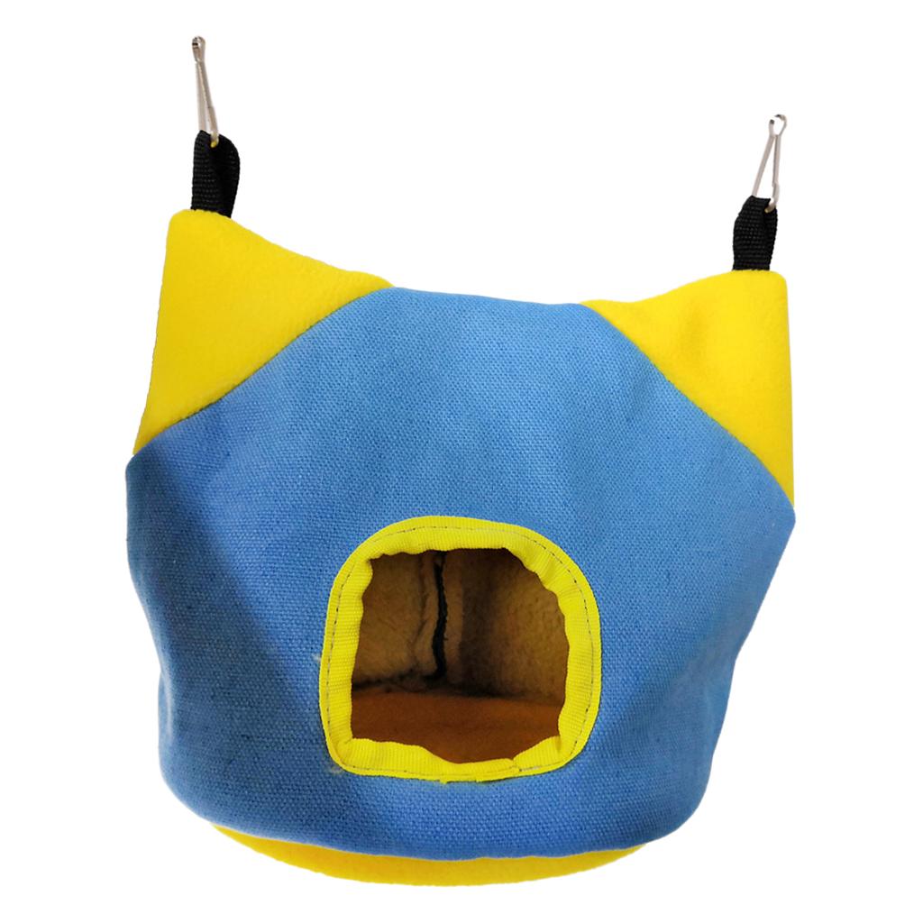 Small Hanging Hut Cave for Hamsters Guinea Pigs Squirrels Ferrets， 16x13x15 Cm