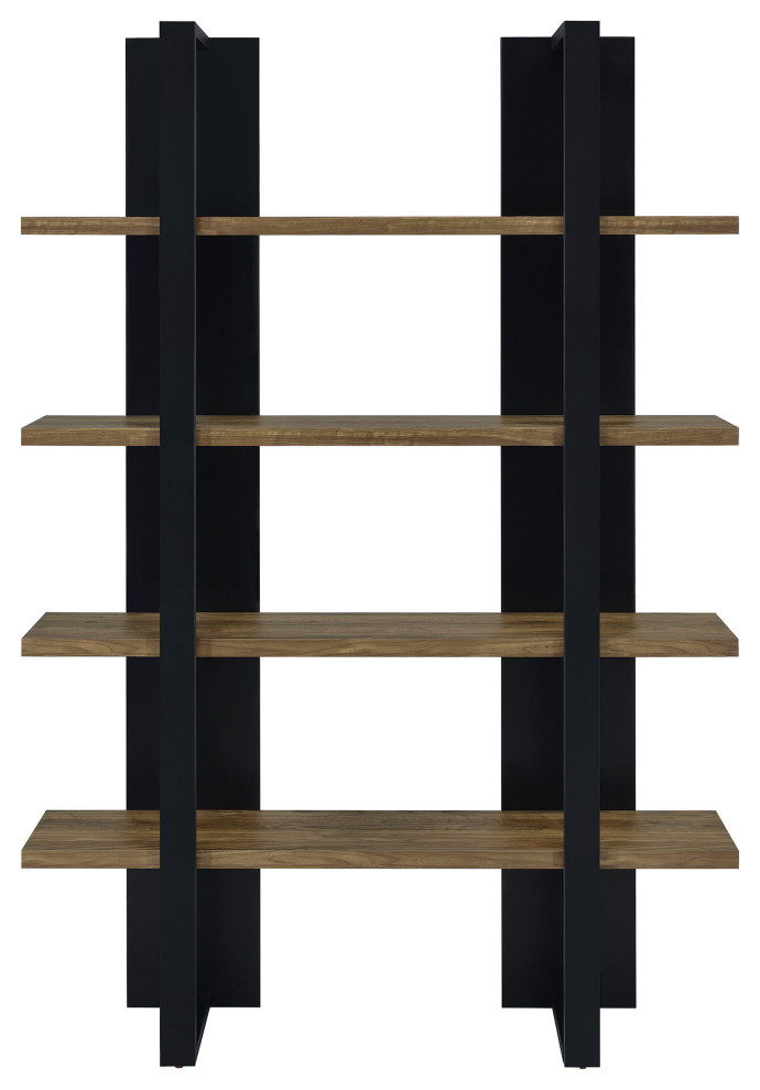 Danbrook Bookcase With 4 Full length Shelves Bookcase Black   Modern   Bookcases   by Modon  Houzz