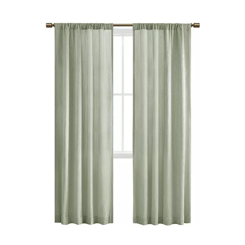 Madison Park 2-pack Valerie Textured Light Filtering Rod Pocket Window Curtains