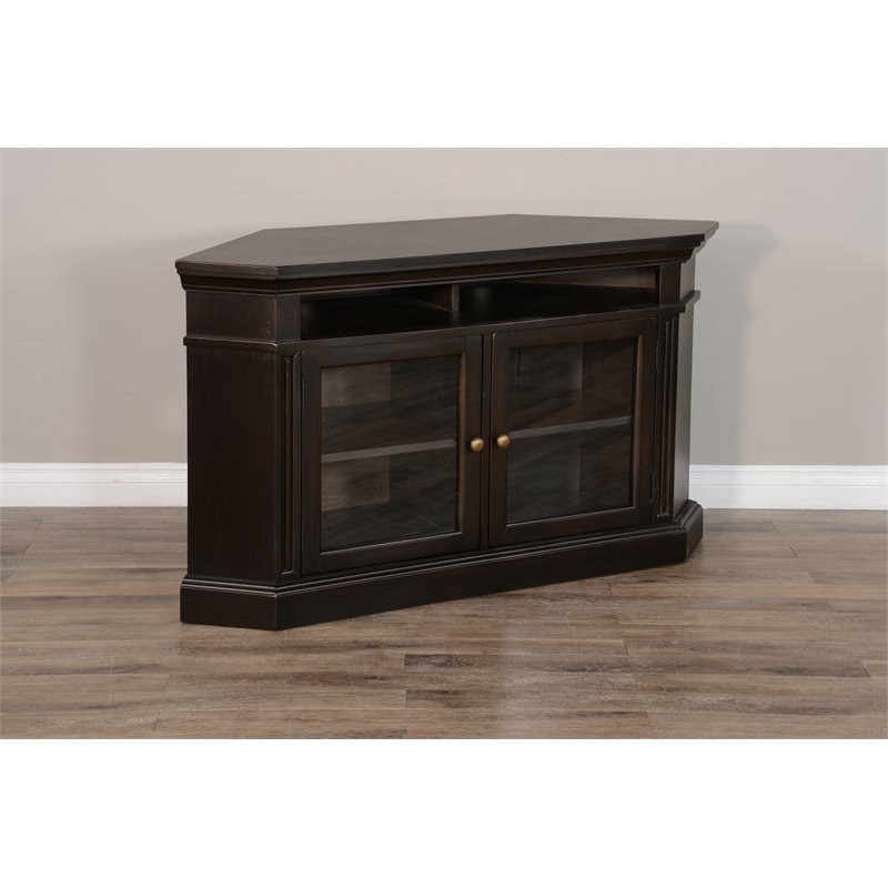 Sunny Designs Sedona Wood Corner TV Console for TVs up to 60 quotin Rustic Oak   Transitional   Entertainment Centers And Tv Stands   by Homesquare  Houzz