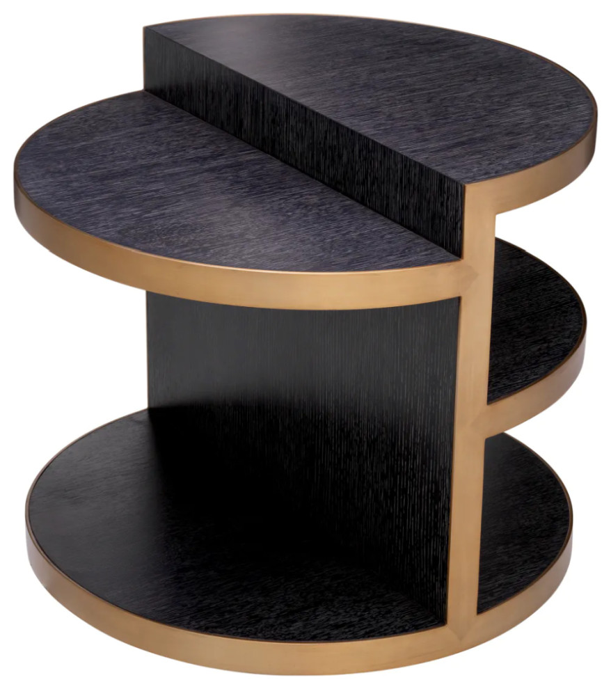 Black Oak Modern Side Table  Eichholtz Nilo   Contemporary   Side Tables And End Tables   by Oroa   Distinctive Furniture  Houzz