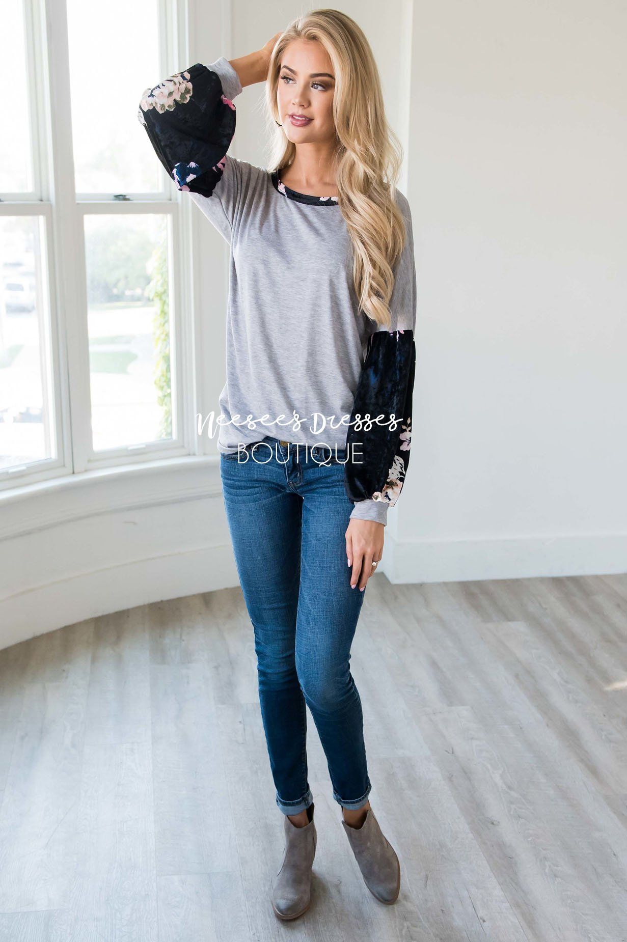 Playful Personality Velvet Sleeve Sweater