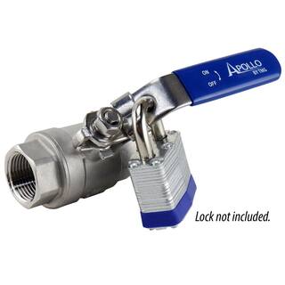 Apollo 34 in. x 34 in. Stainless Steel FNPT x FNPT 2-34 in. L Full-Port Ball Valve with Latch Lock Lever 96F10427