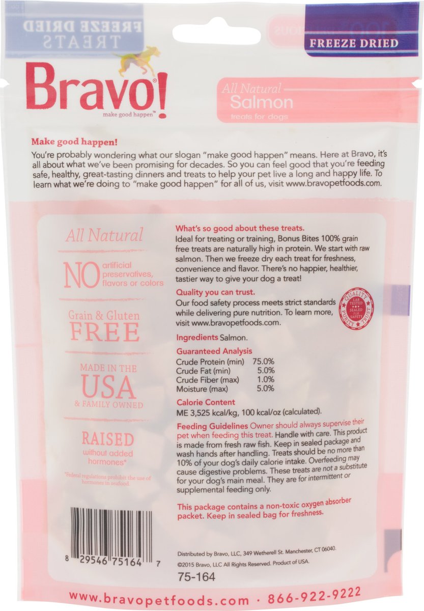 Bravo! Bonus Bites Salmon Freeze-Dried Dog Treats