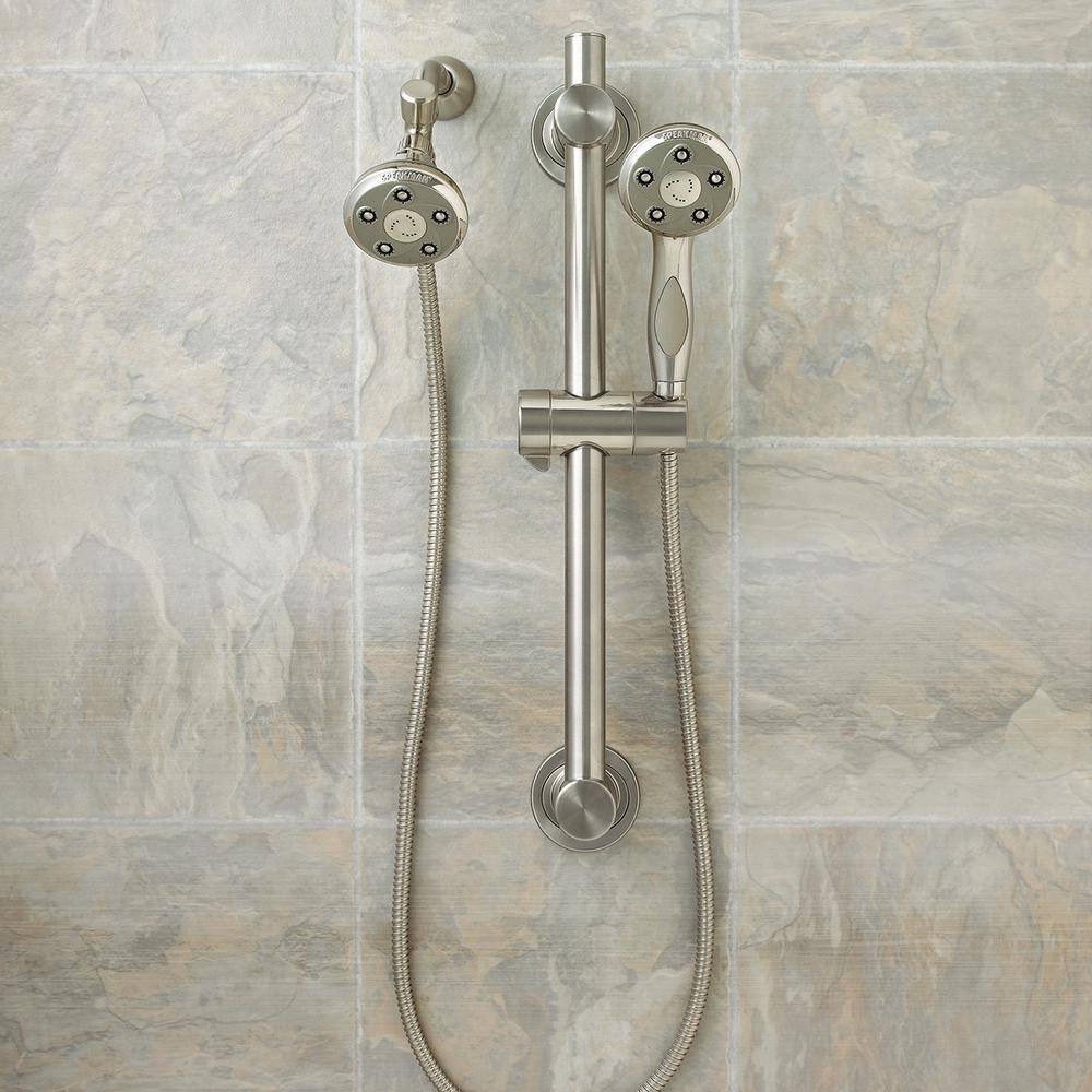 Speakman 3-spray 3.5 in. Dual Shower Head and Handheld Shower Head in Brushed Nickel VS-122007-BN