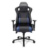 RS Gaming Davanti Faux Leather High-Back Gaming Chair， Black/Blue， BIFMA Certified