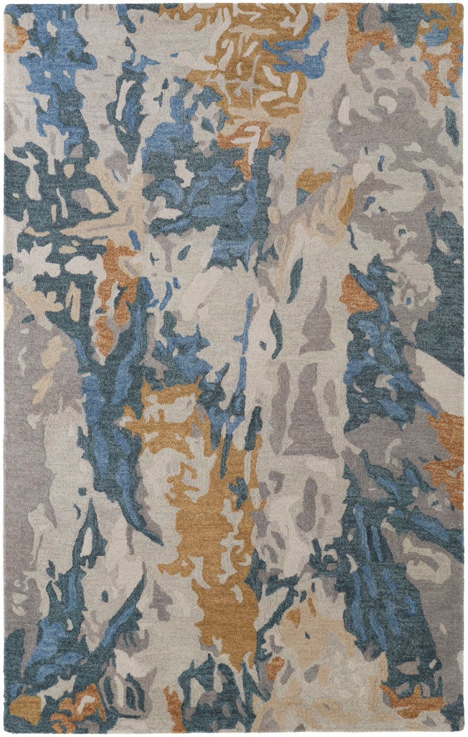 Calista Hand-Tufted Abstract Opal Gray/Blue/Bronze Rug