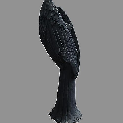 Dark Angel Figurines Decor， Resin Angel Statue， Resin Aesthetic Dark Angel Home Desktop Decoration f