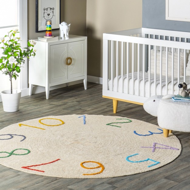 Nuloom Arely Numbers Machine Washable Kids Area Rug