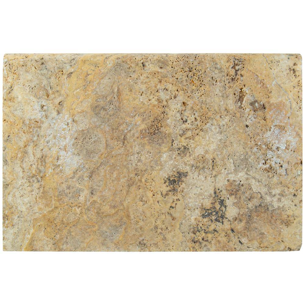 MSI 2 in. x 16 in. x 24 in. Tuscany Scabas Brushed Travertine Pool Coping (2.67 sq. ft.) LCOPTSCA1624HUF