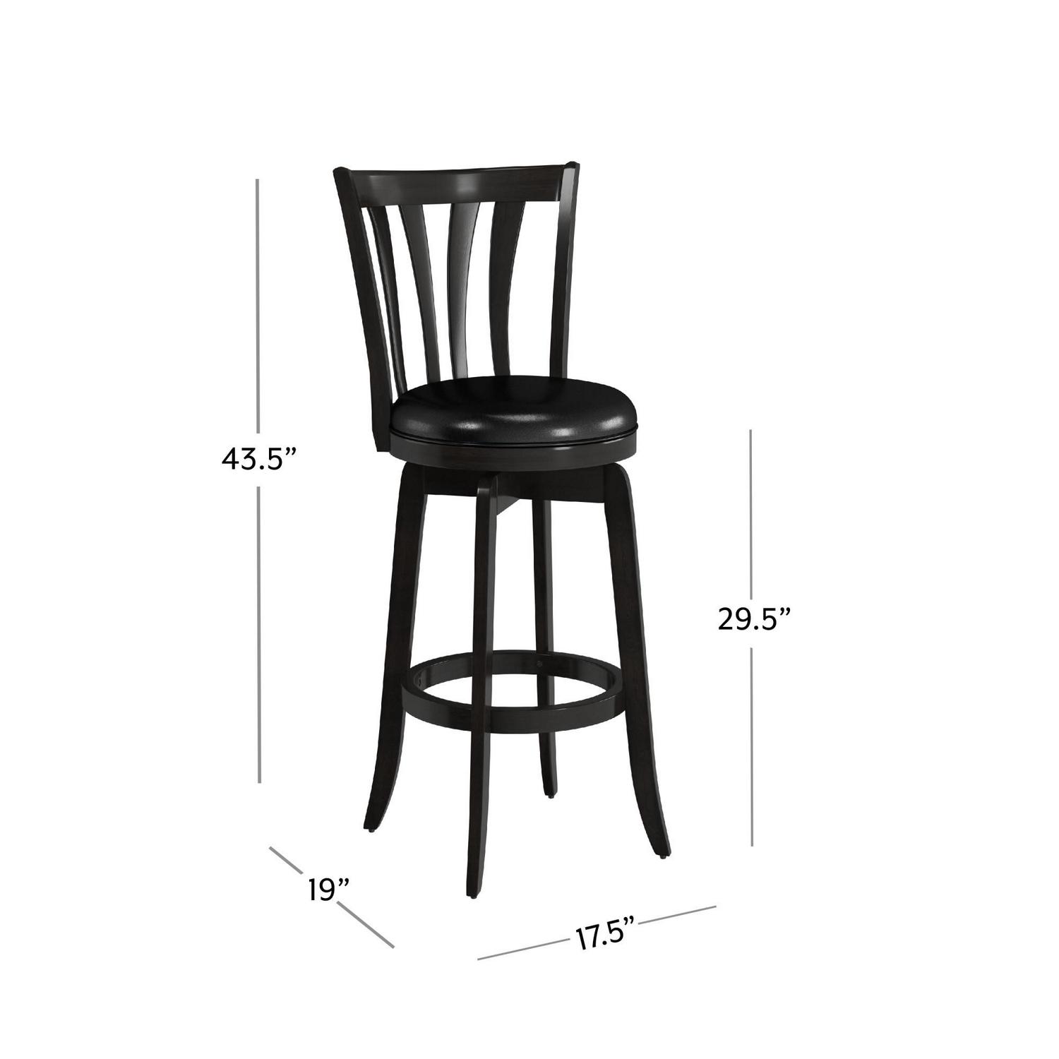 Hillsdale Furniture Savana 295  Wood Upholstered Bar Height Swivel Stool Black  Crowdfused