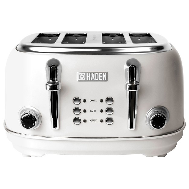 Haden Heritage 4 slice Wide Slot Stainless Steel Body Countertop Retro Toaster With Adjustable Browning Control