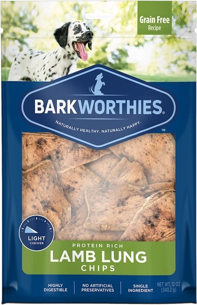 Barkworthies Lamb Lung Dehydrated Dog Treats