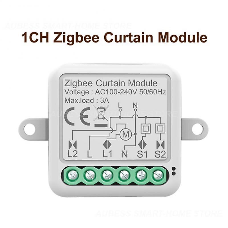 Mini Blind Switch 1/2 Gang Zigbee Curtain Module Wireless Roller Shutter Electric Motor Switch