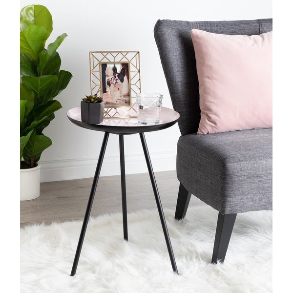 Kate and Laurel Laranya Round Metal Side Table - 15x15x22.5