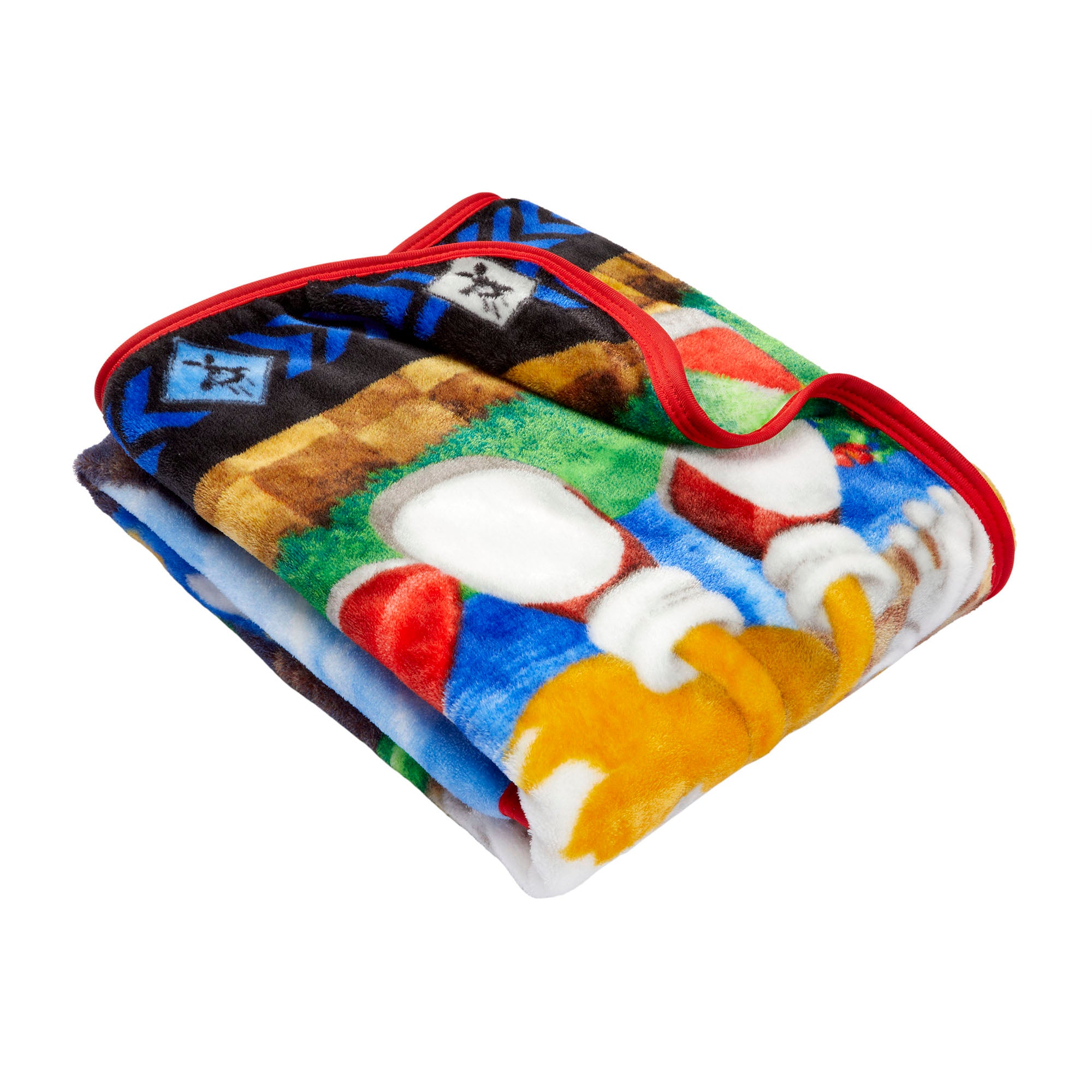 Sonic the Hedgehog Kids Silky Soft Plush Throw Blanket， 40x50， Gaming Bedding， Blue， Sega