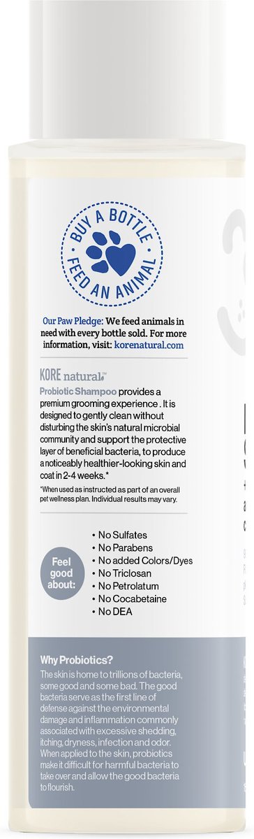 Kore Natural Probiotic Dog Shampoo， 16-oz bottle