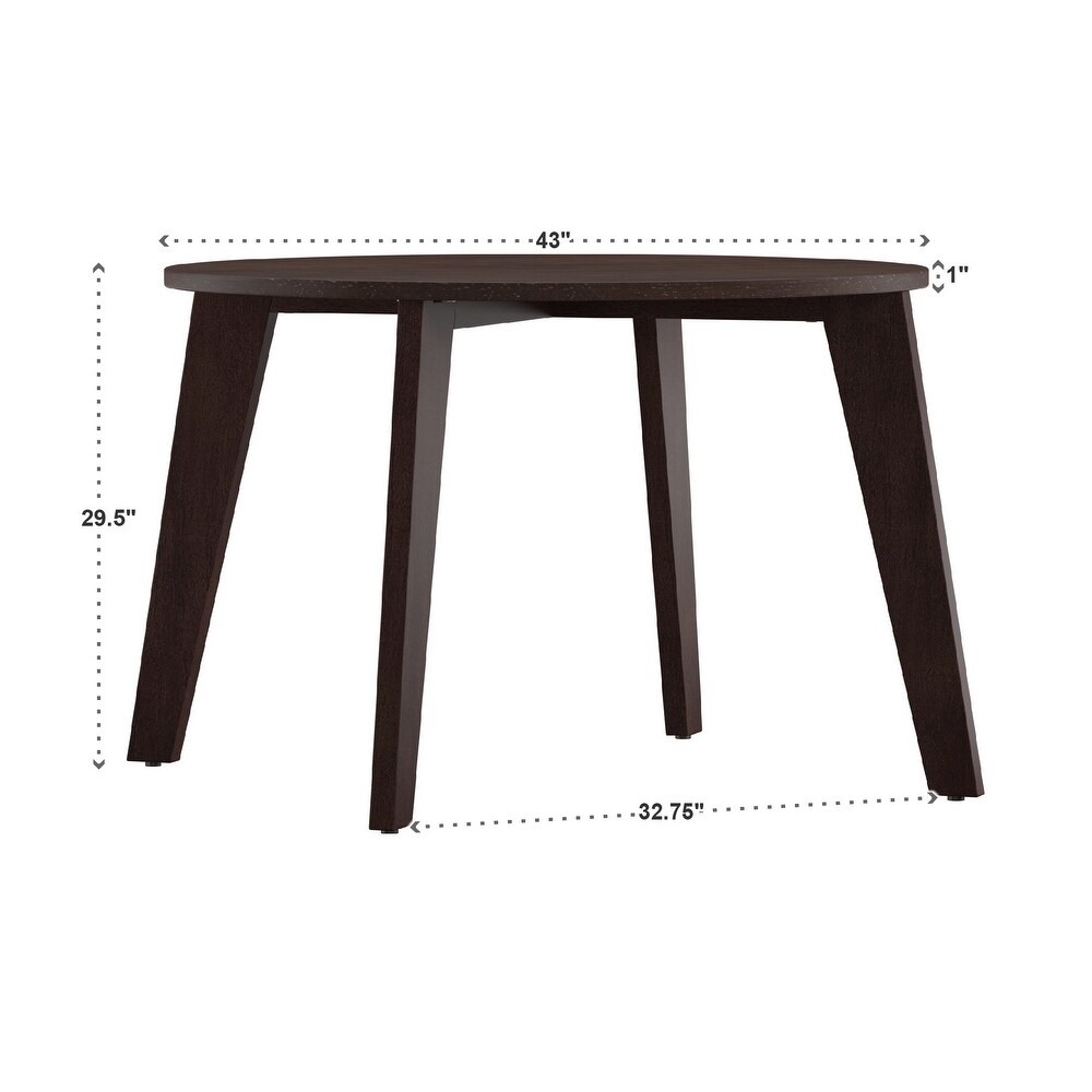 Sasha 5 pc. Round Brown Dining Set w/ Angled Legs by iNSPIRE Q Modern