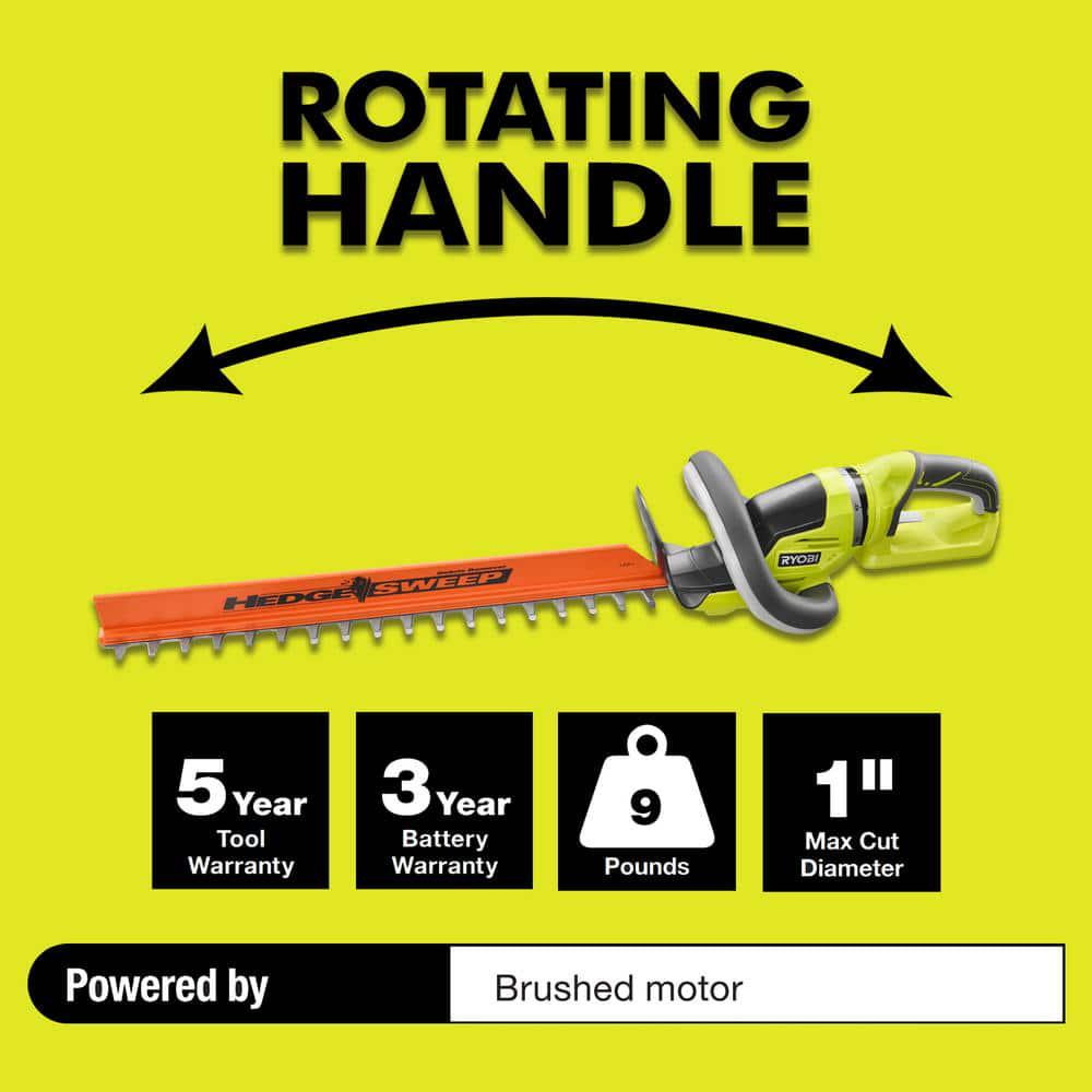 RYOBI 40V 110 MPH 525 CFM Cordless VariableSpeed Jet Fan Leaf Blower and 24 in Hedge Trimmer with 40 Ah Battery and Charger