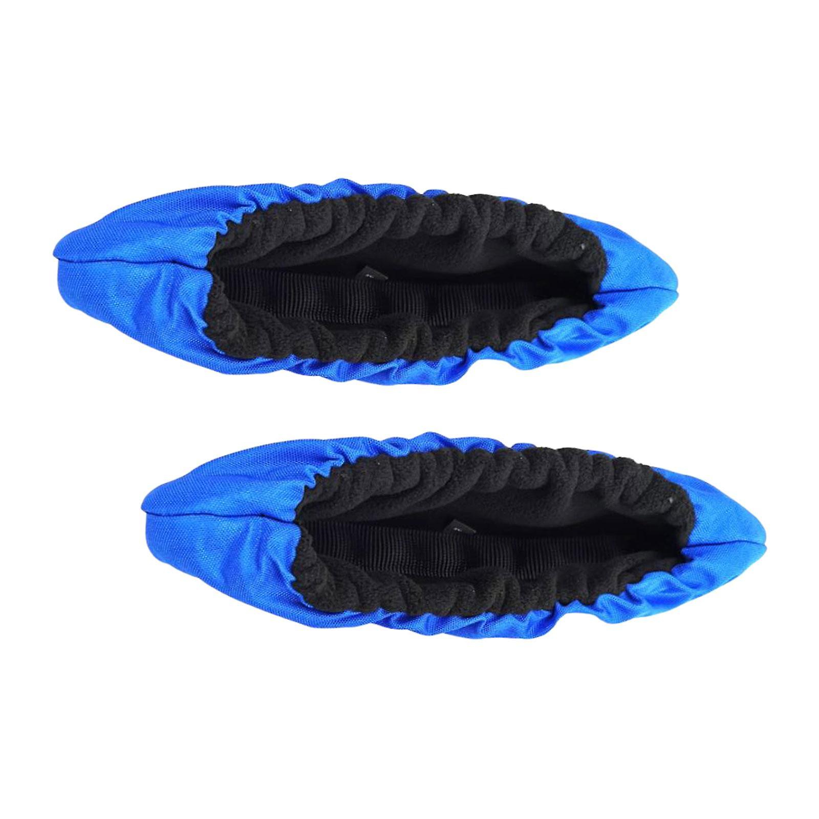 2x Skating Guard Equipment Protection Boys Girls Soft Ice Skate Blade Covers Blue