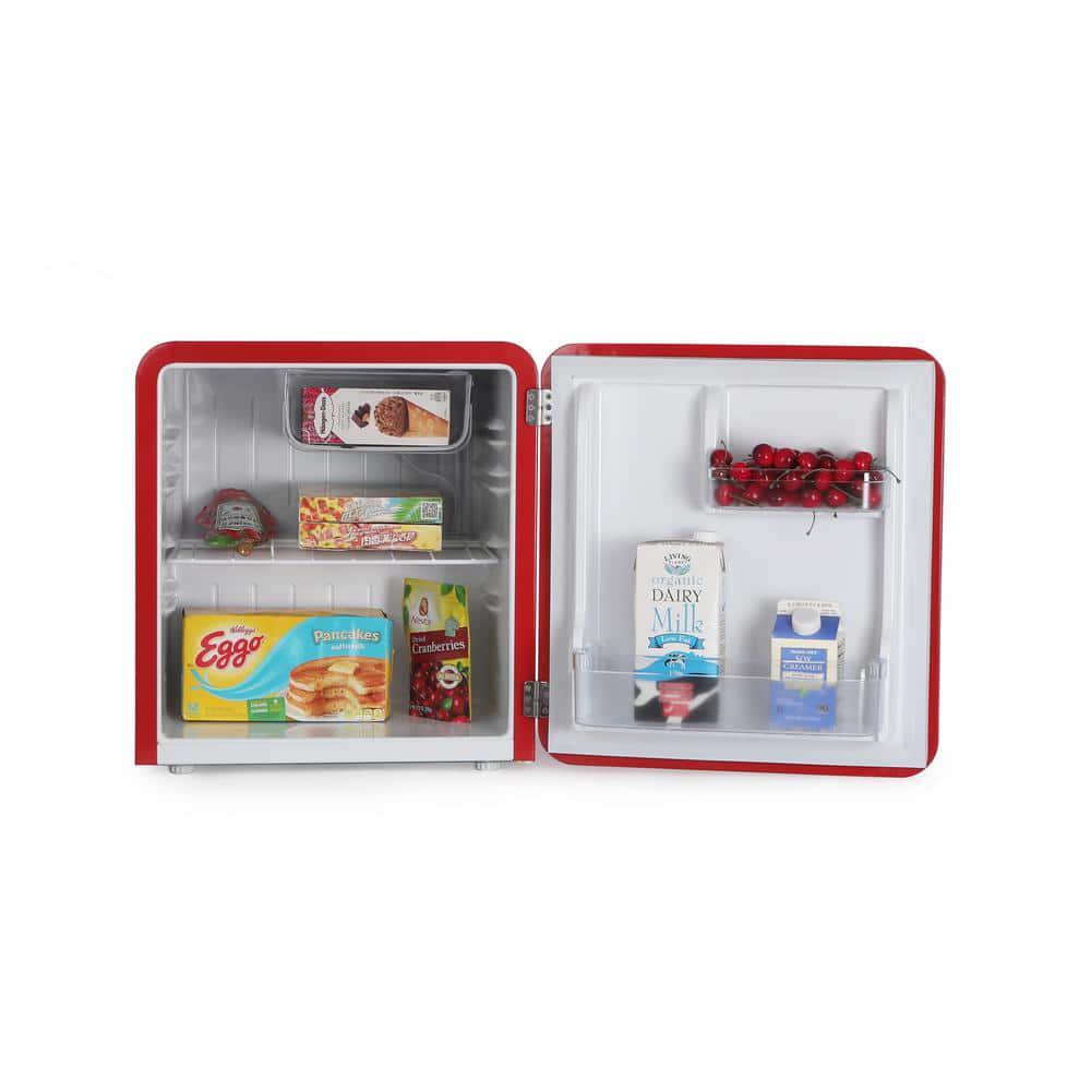 Commercial Cool 16 cu ft Retro Mini Fridge in Red with Freezer Compartment