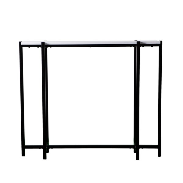 SEI Furniture Hedley Black w/ White Contemporary Narrow Console Table