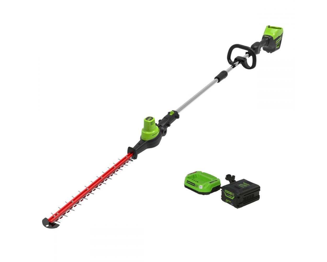 Pro 60V Pole Hedge Trimmer  Blower Kit | Greenworks Tools