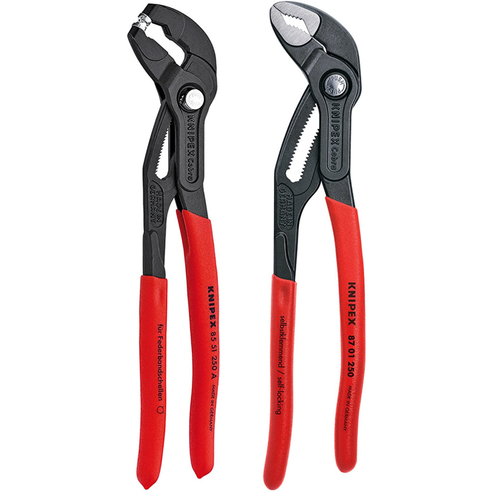 Knipex Cobra Water Pump and Hose Clamp Pliers Set 250mm 2pc ;