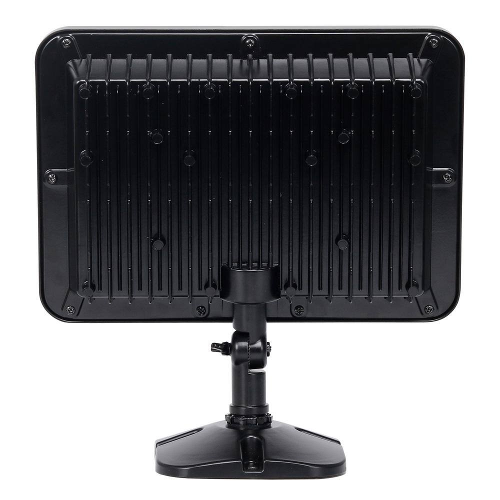 Honeywell 55-Watt Equivalent LED Black Flood Area Light with Knuckle Mount 5000 Lumens NJ0150BV0800
