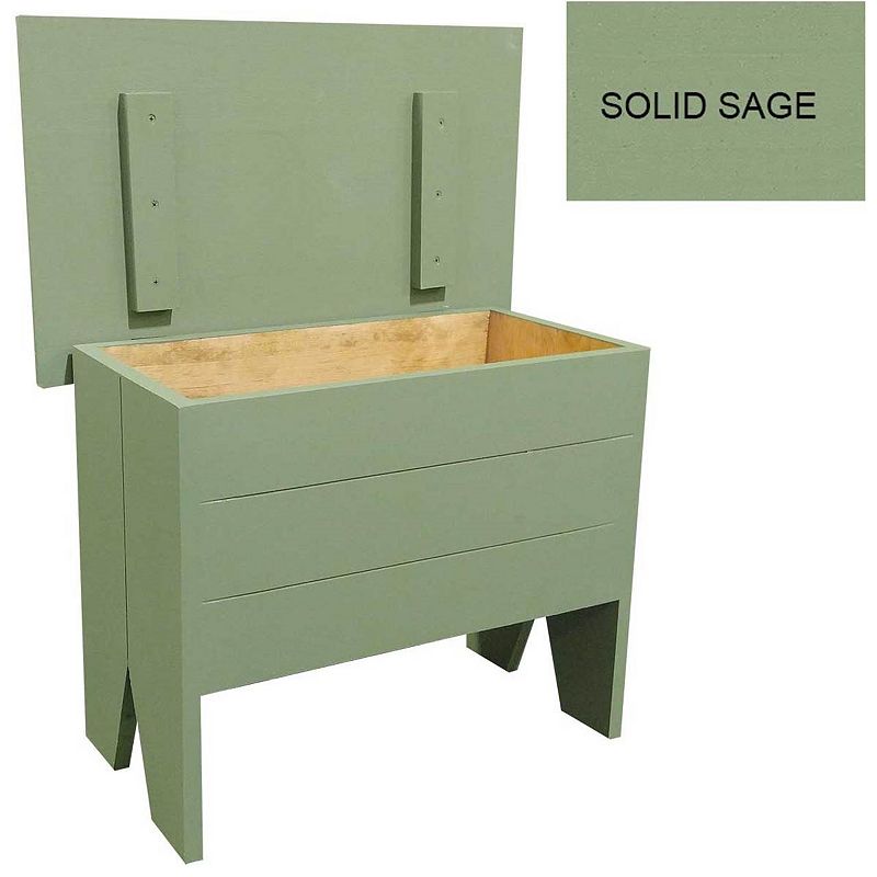 3' Sage Green Modest and Rustic Versatile Storage Bench