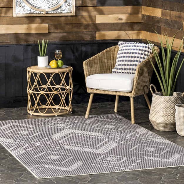 Nuloom Carlita Bohemian Machine Washable Indoor And Outdoor Patio Area Rug