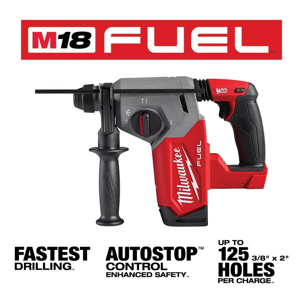 Milwaukee M18 FUEL 18V Lithium-Ion Brushless Cordless 1 in. SDS-Plus Rotary Hammer with Compact Bandsaw (2-Tool) 2912-20-2829-20