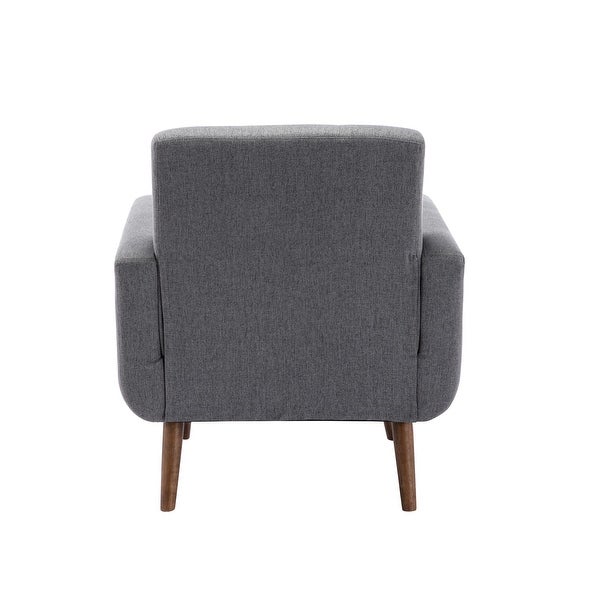 Porthos Home Suri Accent Chair， Fabric or PU Upholstery， Rubberwood Legs