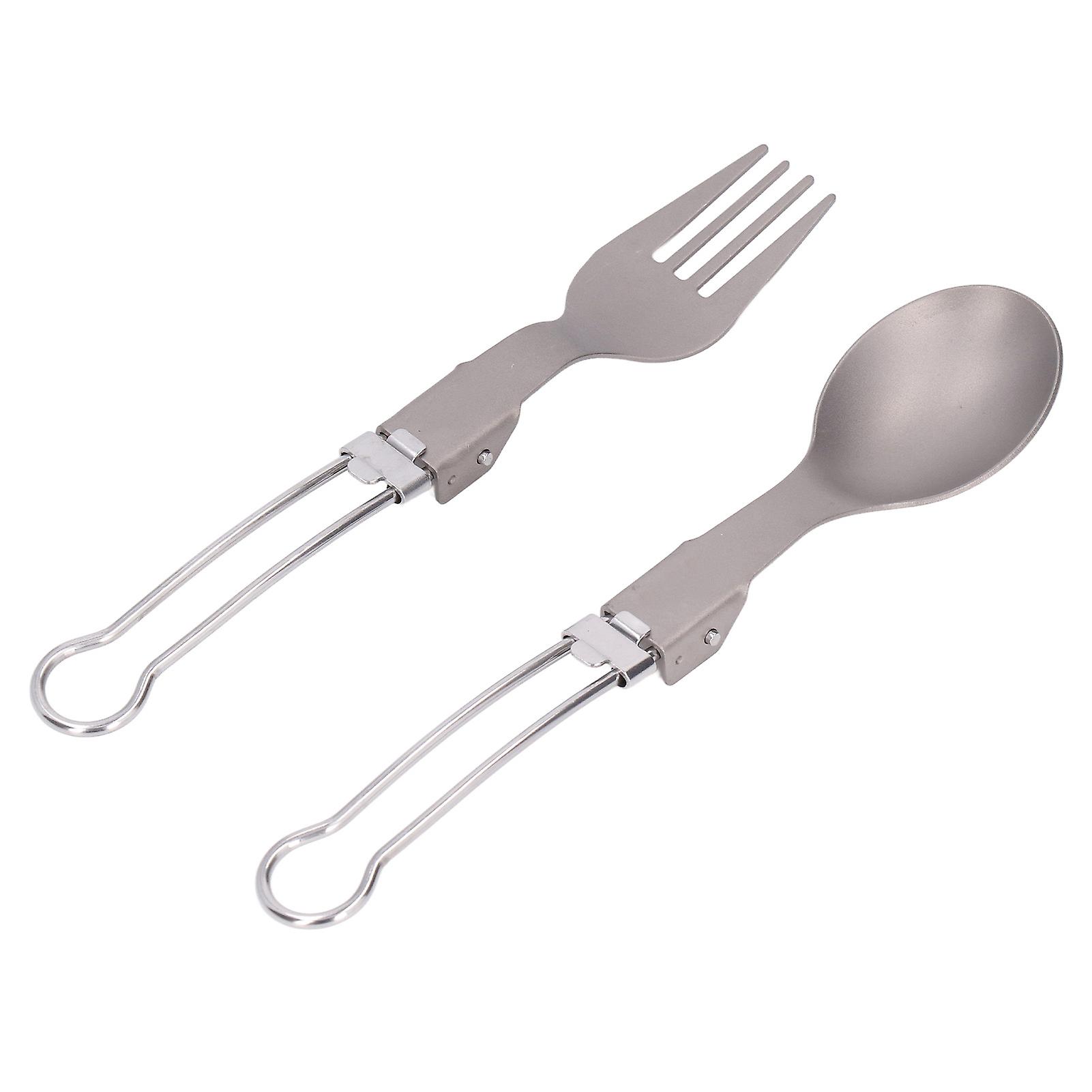 Camping Cutlery Set Camping Foldable Spoon Fork Portable Travel Tableware For Outdoor Picnic