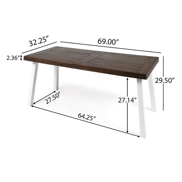 Della Acacia Wood Dining Table