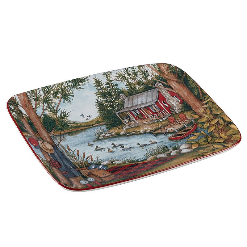 Certified International Lake Retreat Rectangle Platter