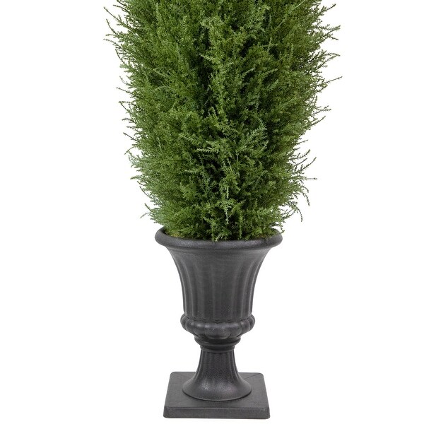 Real Touch™ Artificial Cedar Pine Arborvitae Tree in Urn Style Pot，Unlit