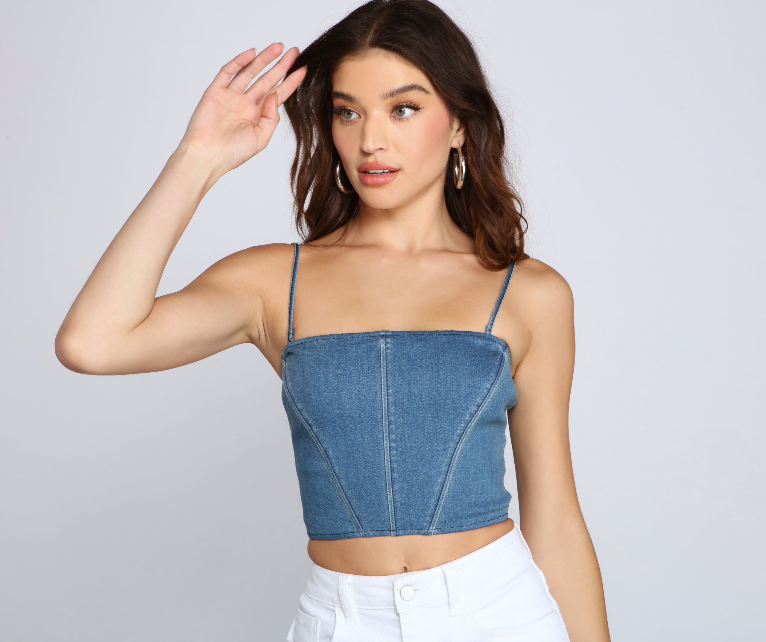 Classic Staple Denim Corset Top