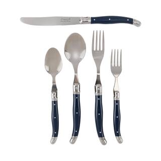 French Home Laguiole 20-Piece Navy Blue Stainless Steel Flatware Set (Service for 4) LG130