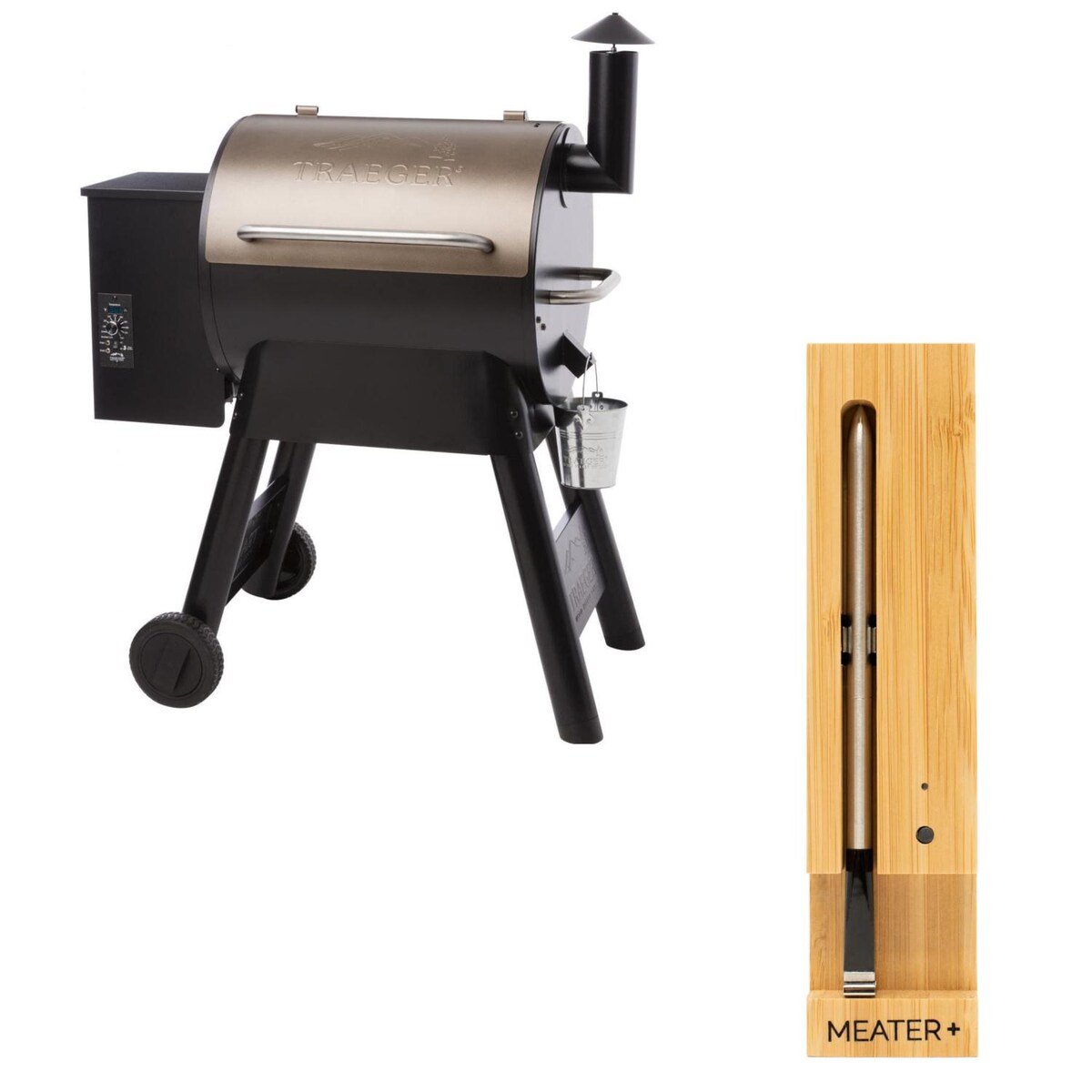 Traeger Pro Series 22-Inch Wood Pellet Grill W/ MEATER+ Smart Meat Thermometer