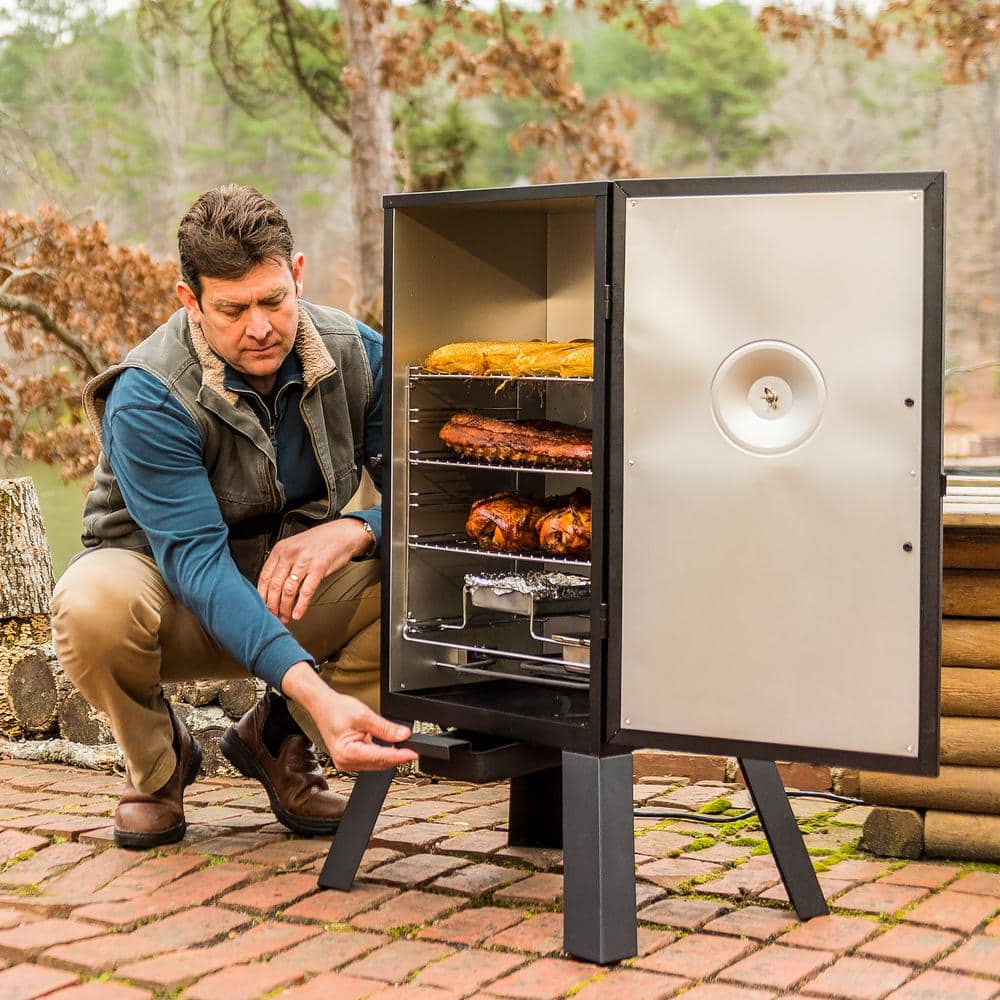 Masterbuilt 30 in. Analog Electric Smoker in Black with 3 Racks MB20070210