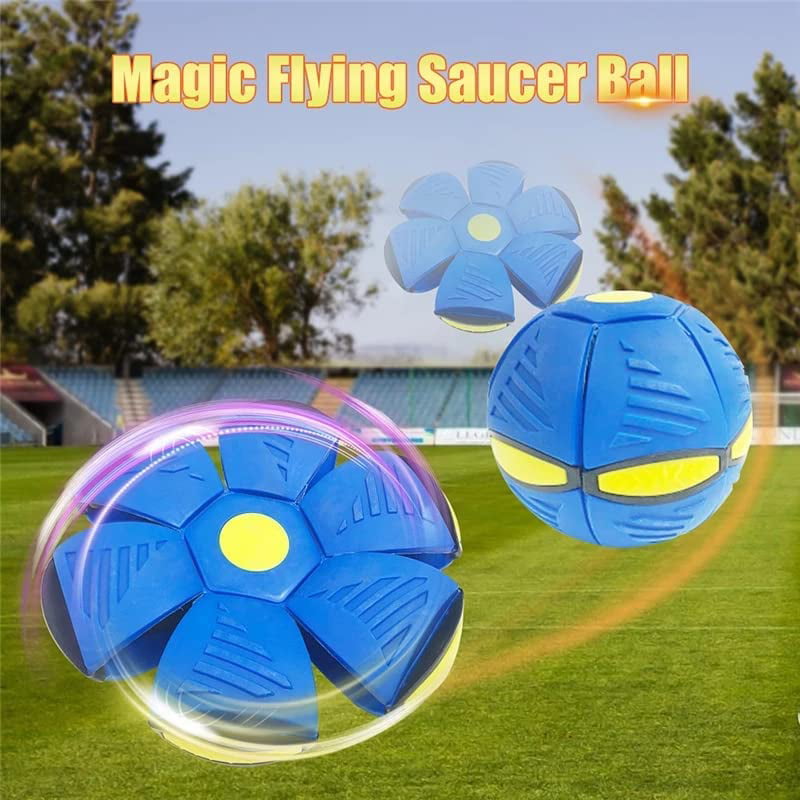 OSLEI 2023 New Pet Toy Flying Saucer Ball， Flying Saucer Ball Dog Toy， Pet Toy Flying Saucer， Flying Saucer Dog Toy， Pet Flying Saucer Ball， Flying Saucer Ball for Dogs (Six Lights，red)