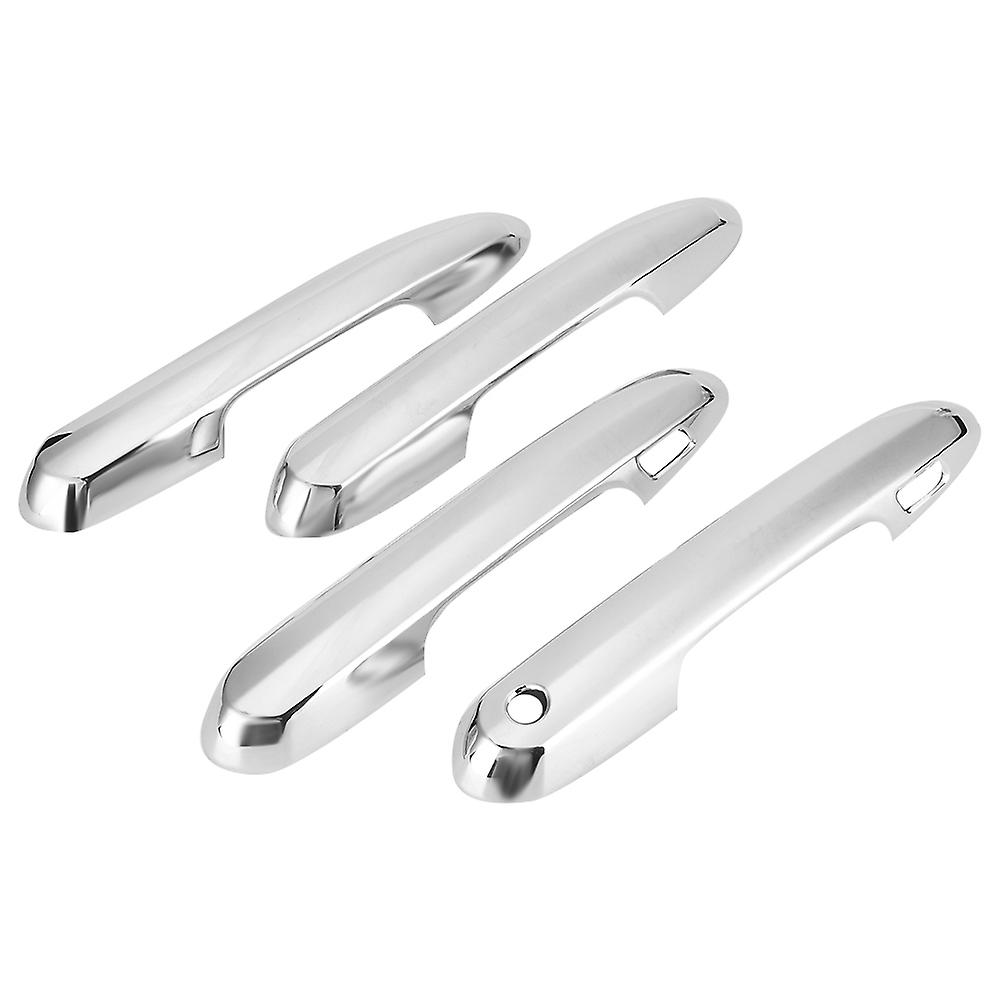 4pcs Electroplate Abs Car Door Exterior Smart Handle Full Cover Trim Fit For Toyota Rav4 2019