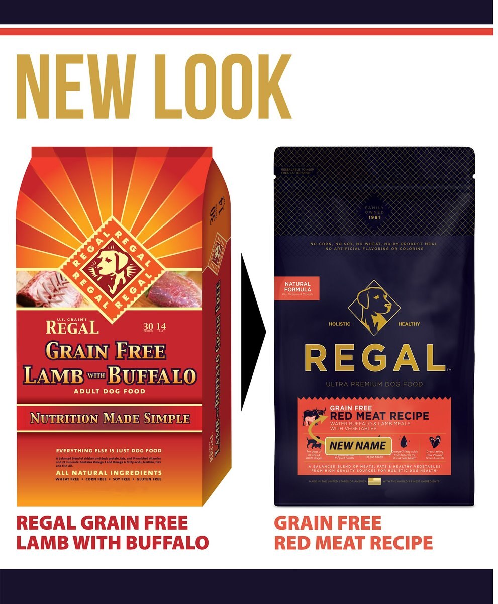 Regal Pet Foods Red Meat Recipe Grain-Free Buffalo and Lamb Meals Dry Dog Food