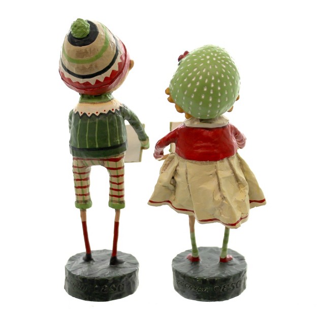 Lori Mitchell Henry amp Holly Come A Caroling Two Figurines 6 5 Inches Singing Christmas Caroling 87545 Polyresin Multicolored