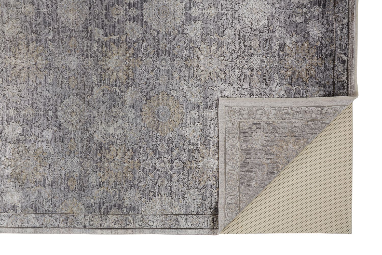 Melmas Pewter and Stone Gray Rug by BD Fine