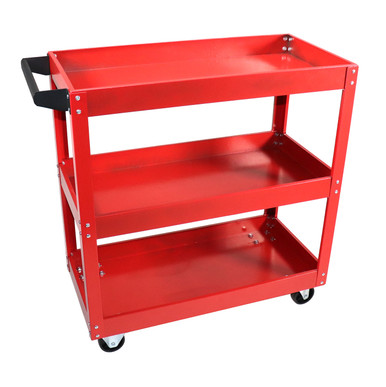 Dragway Tools 3 Tray Service Cart 150LB Load Capacity w/ Swivel Wheels