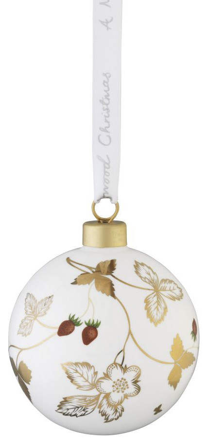 Waterford Wedgwood 2021 Wild Strawberry Bauble Ornament Set of 2   Contemporary   Christmas Ornaments   by Silver  ampCrystal Gallery  Houzz