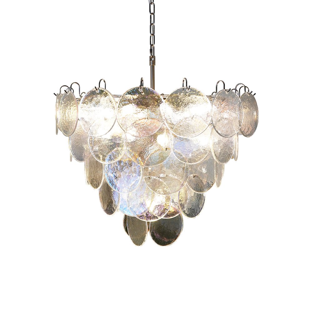 Murano Disc Iridescent Chandelier