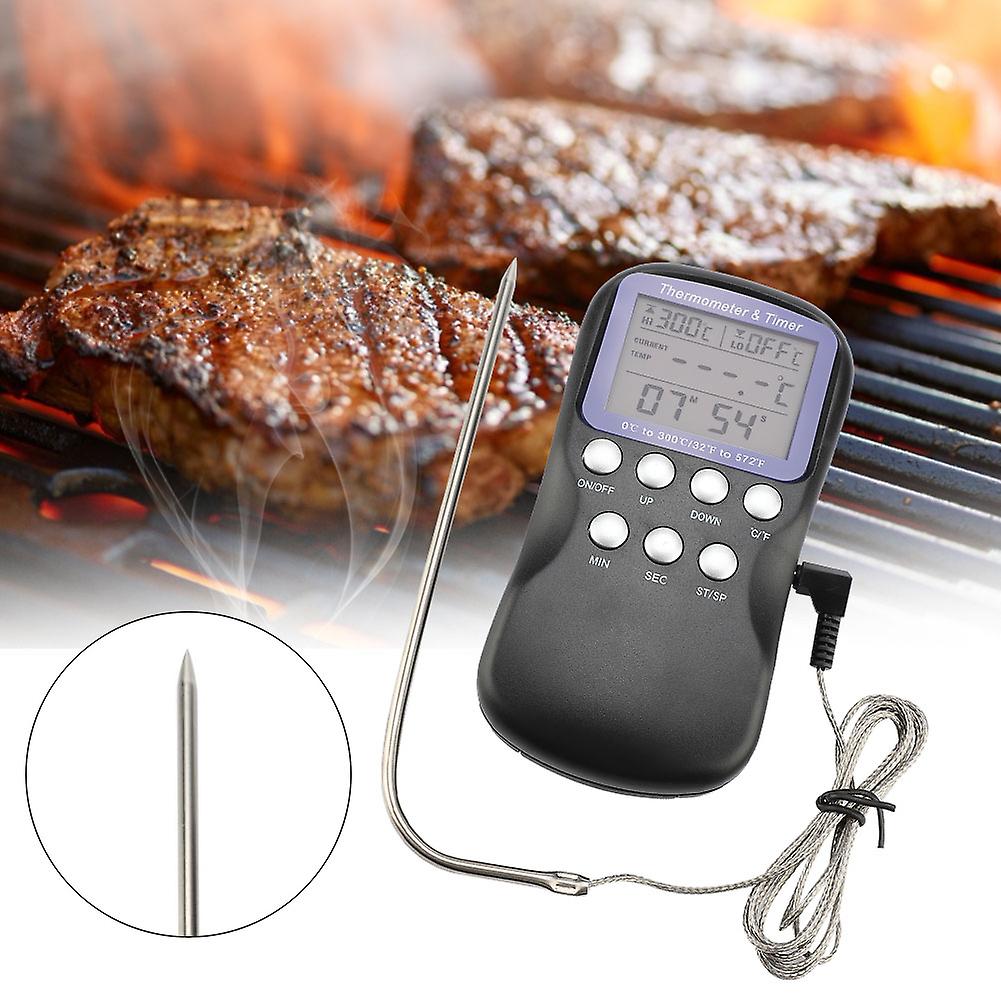 Digital Wired Barbecue Bbq Meat Oven Electronic Thermometer Grill Cooking Food Probe